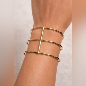 Gold Open Cuff Gold Bracelet